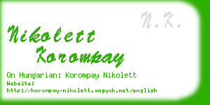 nikolett korompay business card
